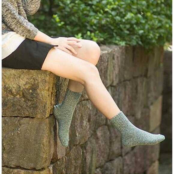 YZKKE 5Pack Womens Q-14 Vintage Winter Soft Warm Thick Cold Knit Wool Crew Sock - Picture 7 of 7